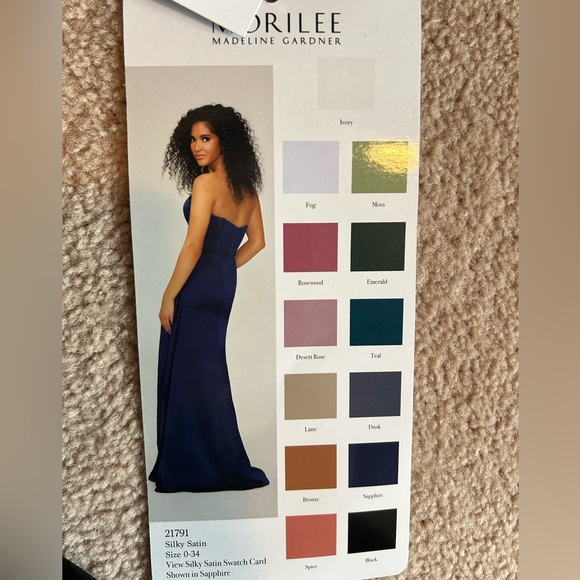 Morilee black satin formal bridesmaid dress NWT - Picture 5 of 5